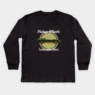 Vintage Wheels - Lamborghini Miura Kids Long Sleeve T-Shirt